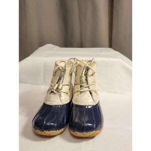 Jack Rogers Women's  Size 8 Rain/ muck boots- Blue/ Silver color